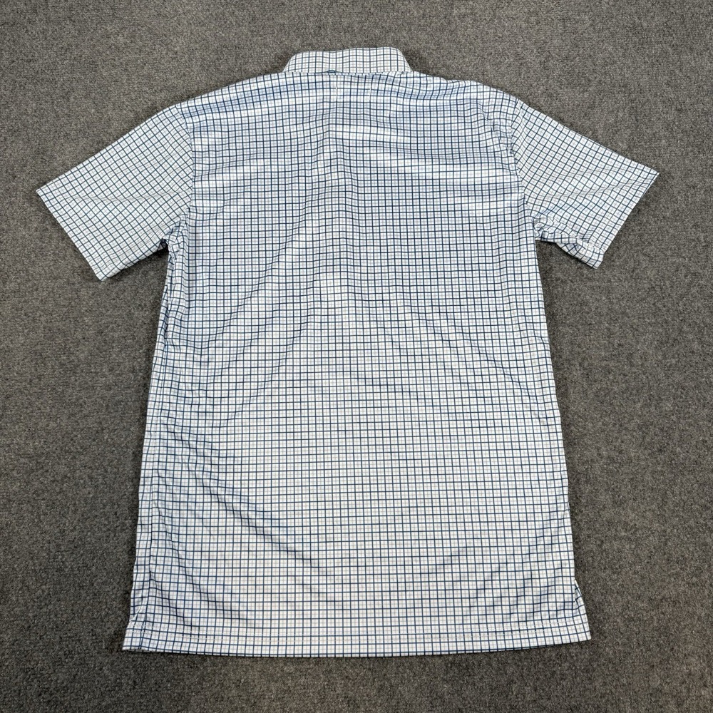 Collars and Co Polo Shirt Mens Small Blue Check Dress Collar Short Sleeve New‎ - Picture 3 of 11